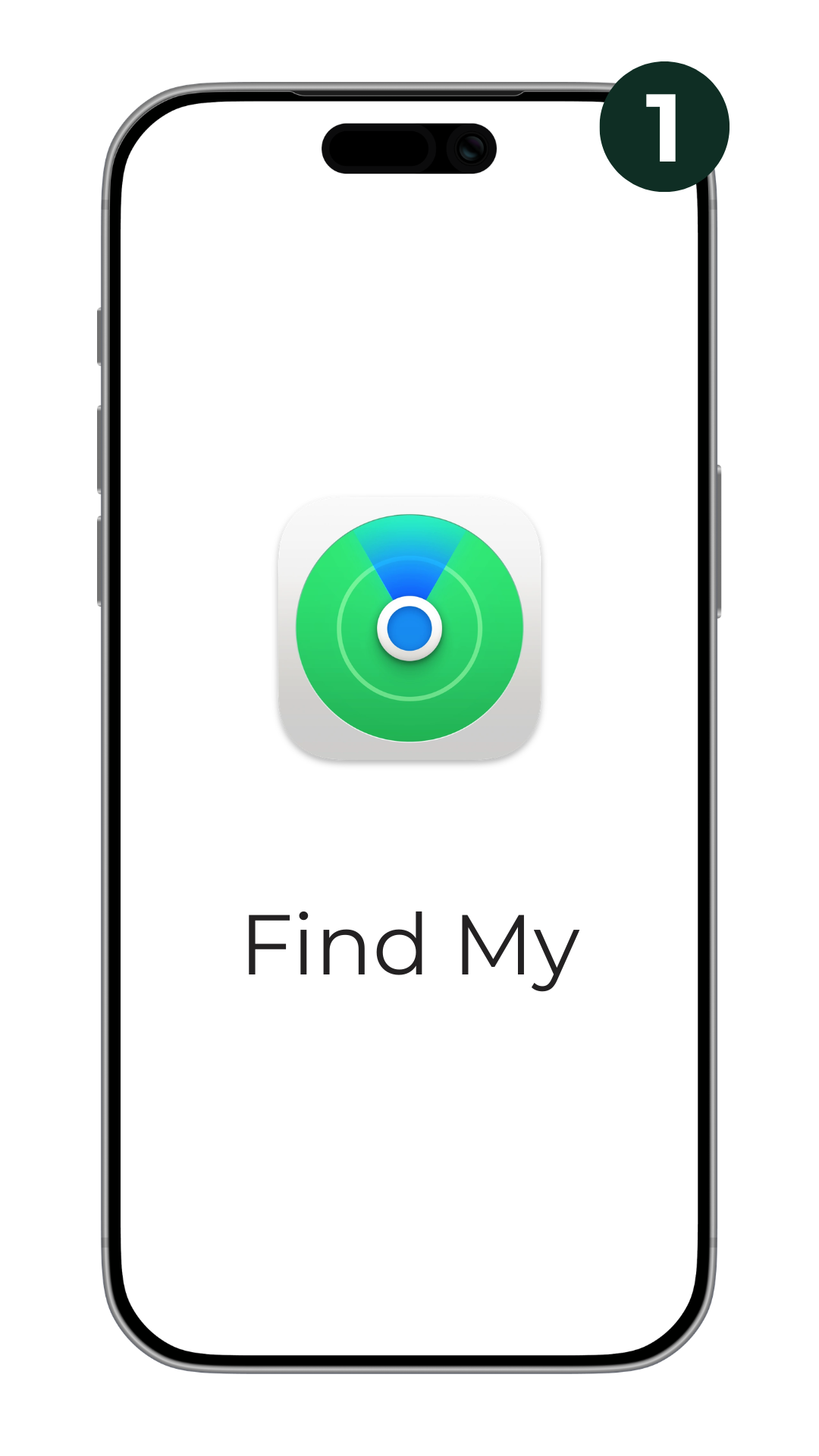 Apple Find My app shown on an iPhone during CarryPeace wallet tracker setup for locating a wallet.